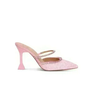 Women's INC Gylana Pink Glitter Slip On Strappy Block Heels. Size 8 1/2 M